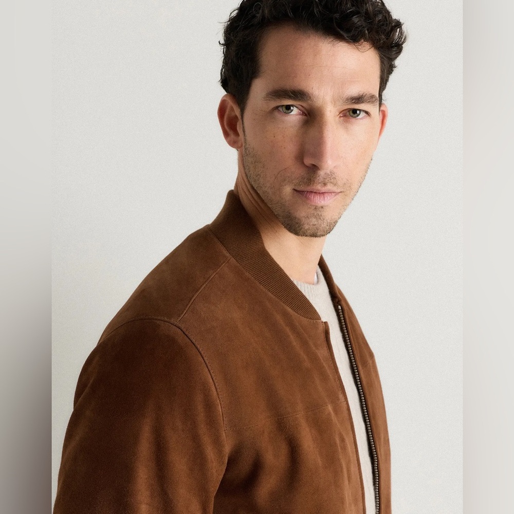 Quince Men‎ 100% Suede Bomber Jacket Dark Chestnut Brown
Outerwear L - Picture 4 of 13